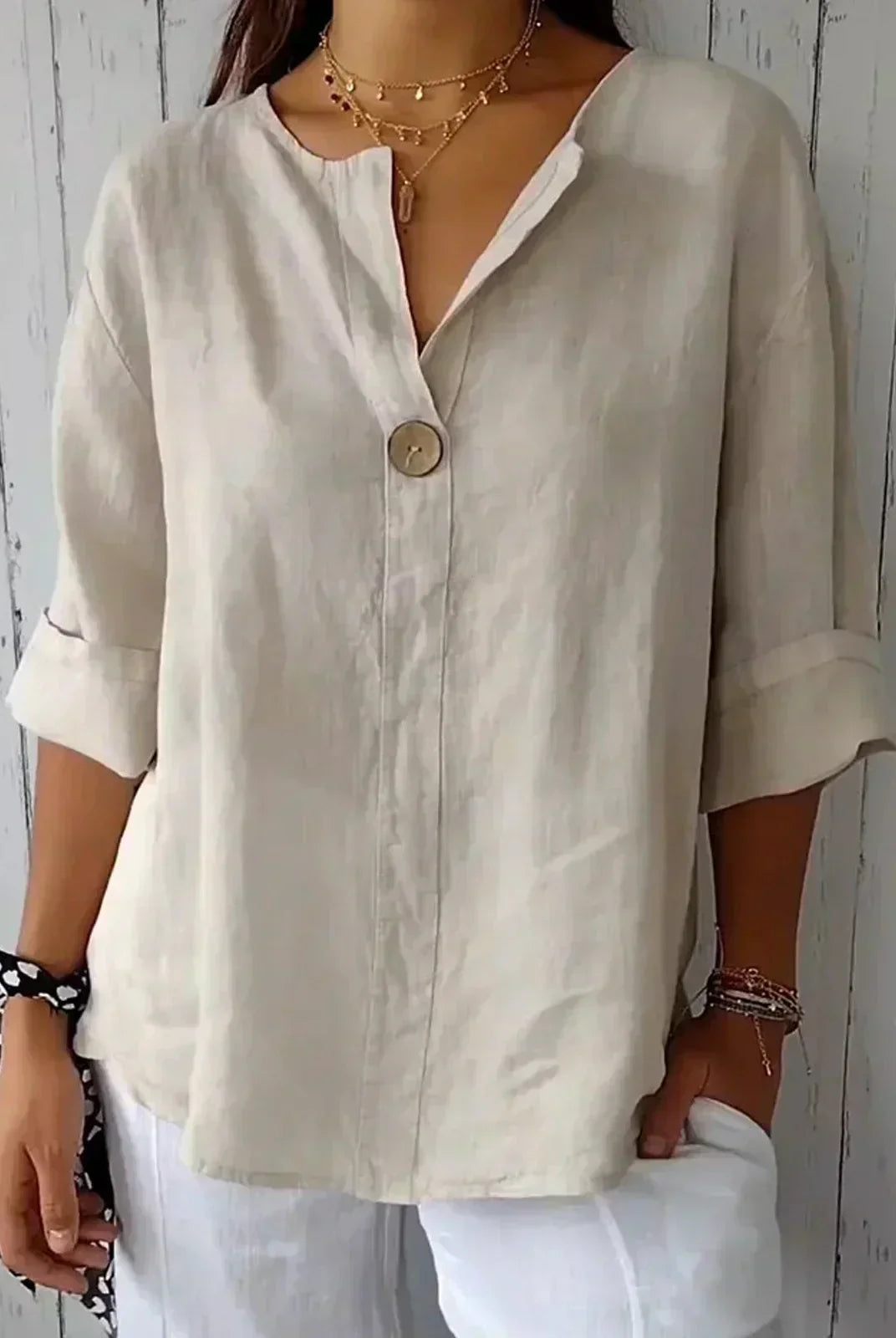 Yessica | Casual V-Neck Blouse