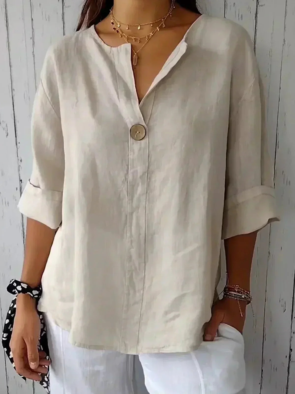 Yessica | Casual V-Neck Blouse