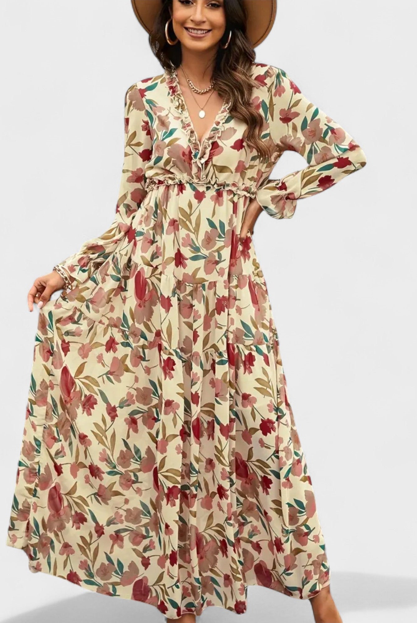 Keisha | Floral Tiered Maxi Dress