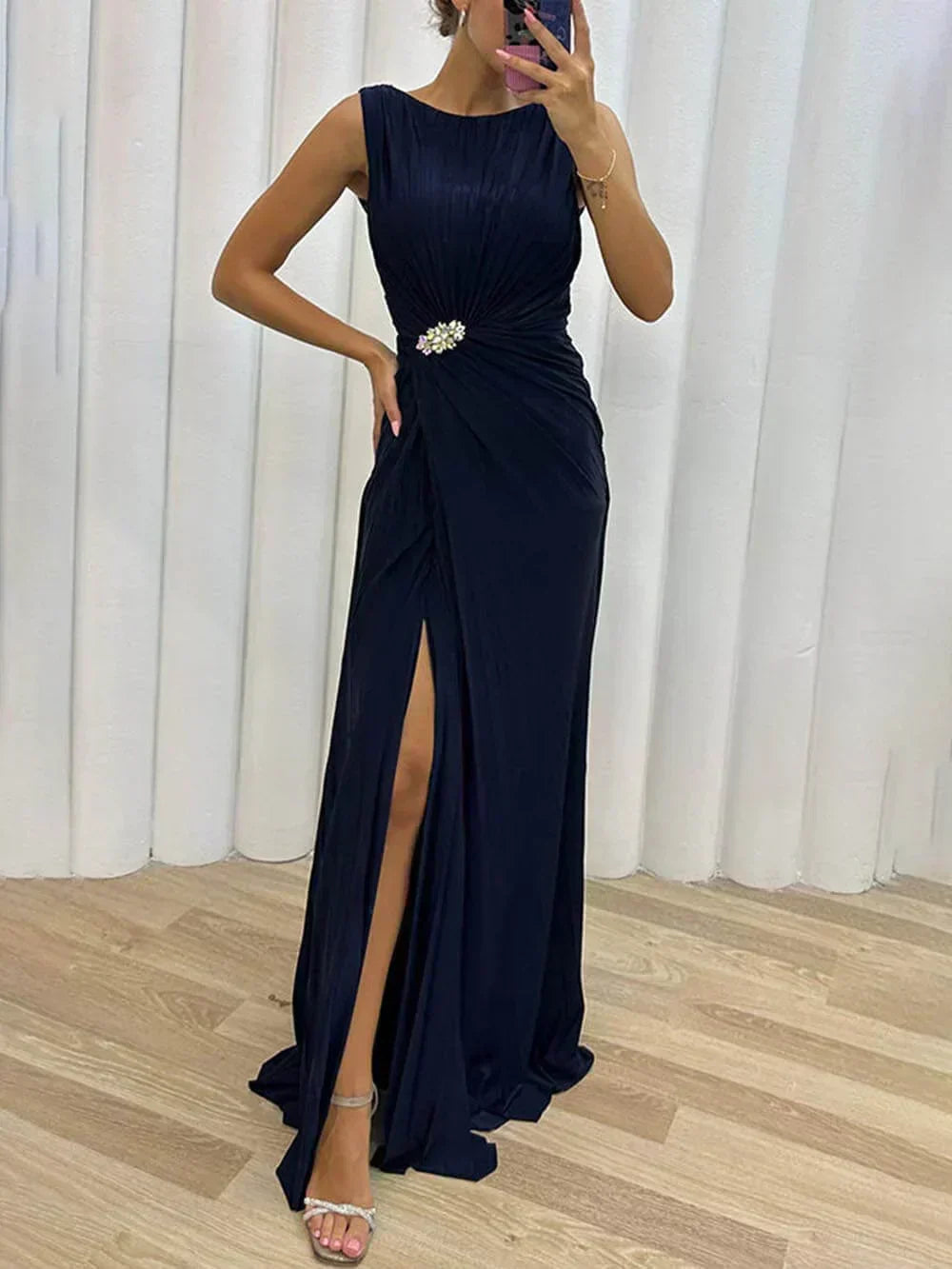 Billie | Long Pleated Dress
