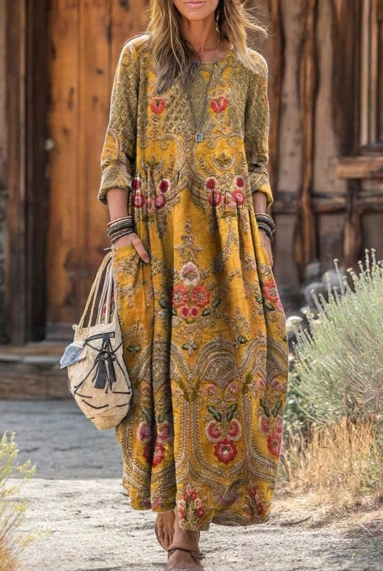 Jeanette | Vintage-Inspired Long Sleeve Casual Dress