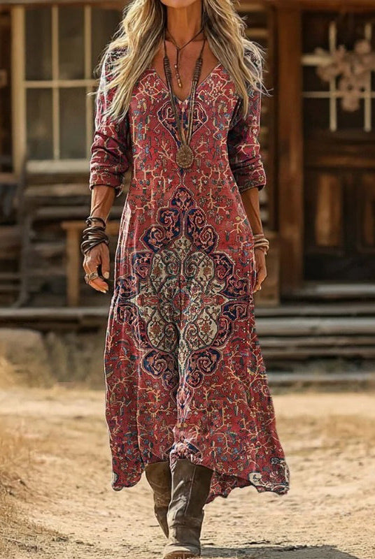 Priyanka | Vintage-Inspired Long Sleeve Casual Dress