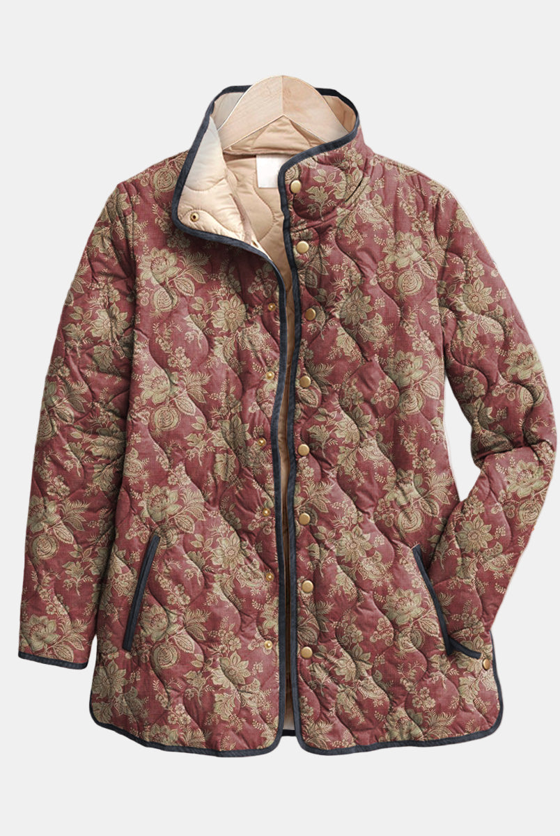 Cecy | Retro Floral Print Jacket