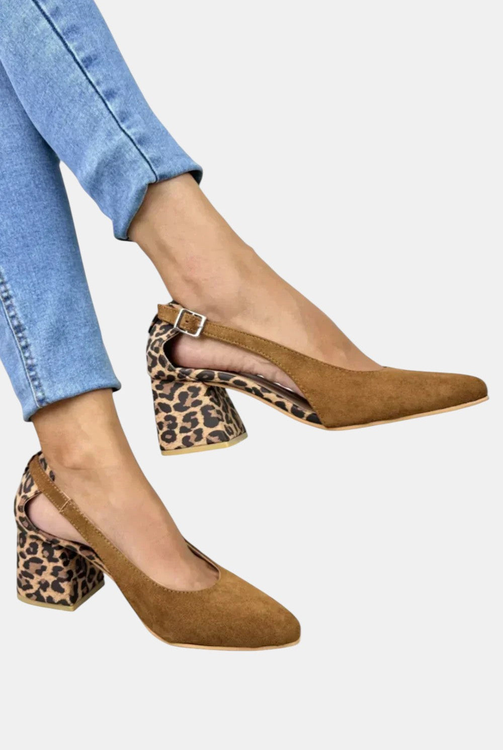 Maira | Leopard Print Heel Slingbacks