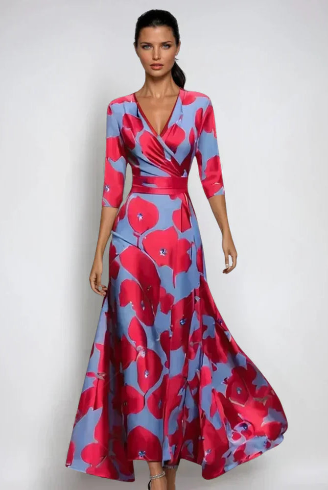 Amanda | Elegant Floral a-Line Dress