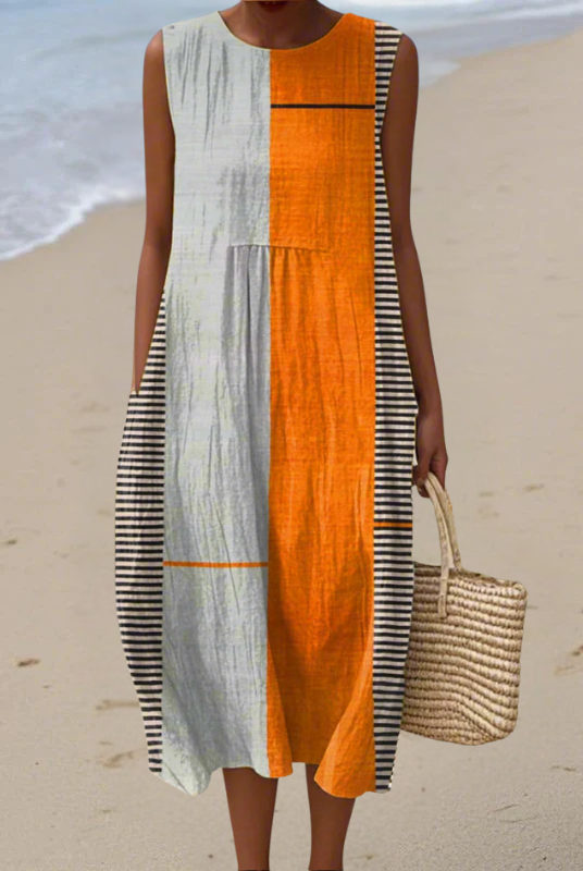 Susy | Colorblock Midi Dress