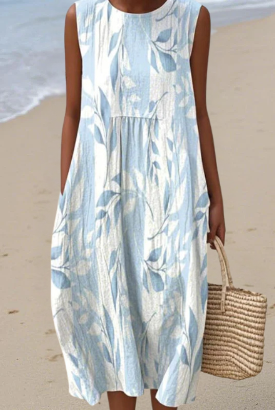Hortencia | Leafy Midi Dress