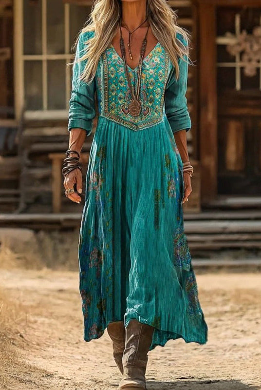 Marisela | Vintage-Inspired Long Sleeve Casual Dress