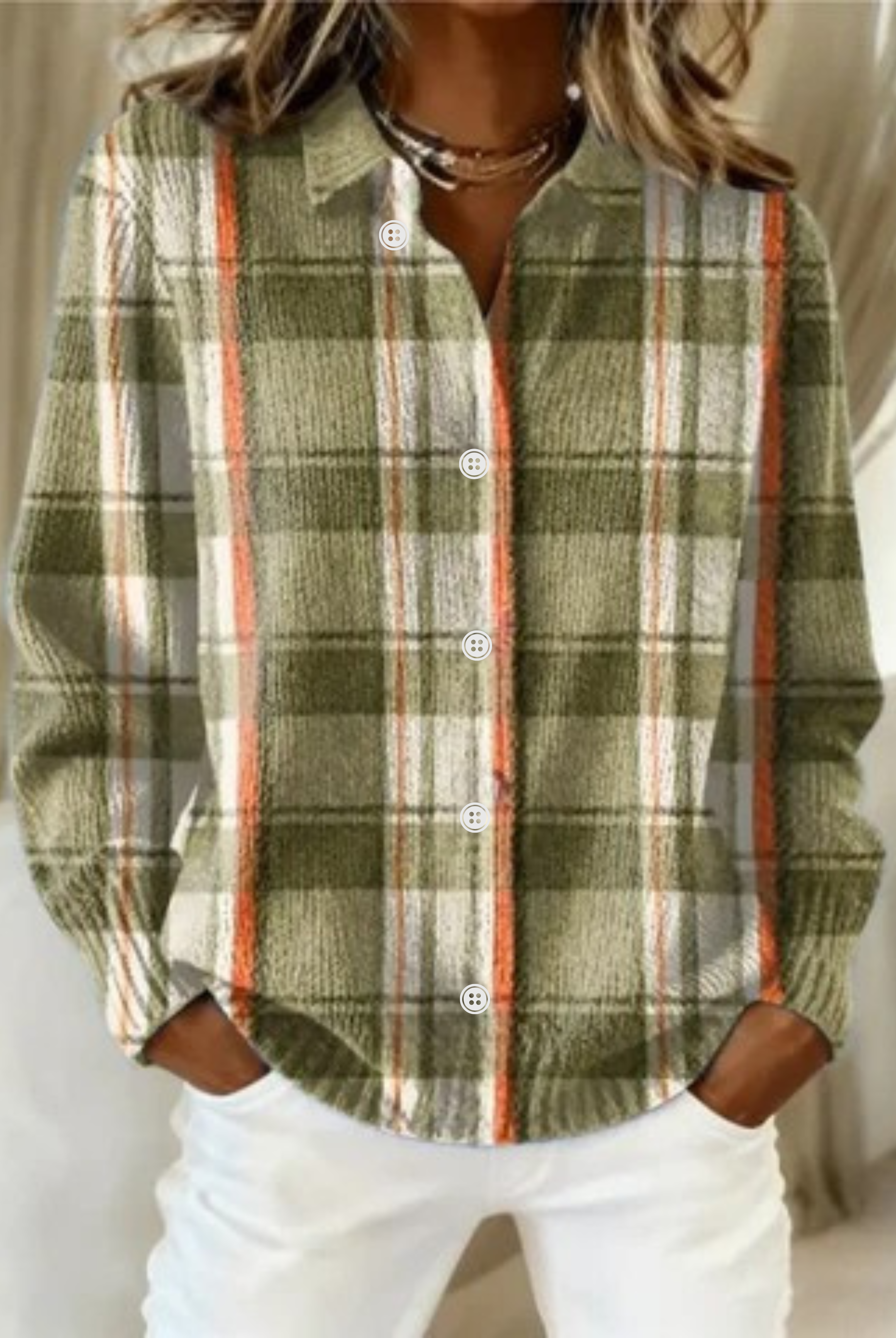 Tere | Checked Hoodie Blouse