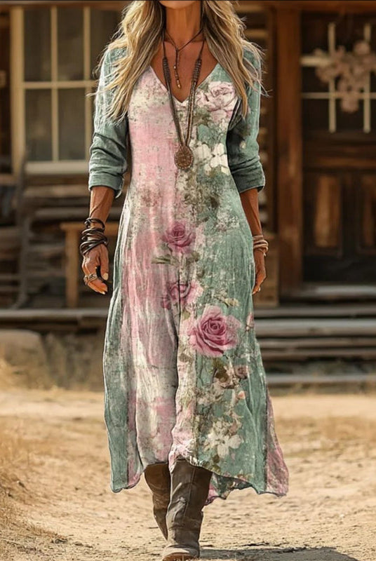 Mindy | Vintage-Inspired Long Sleeve Casual Dress