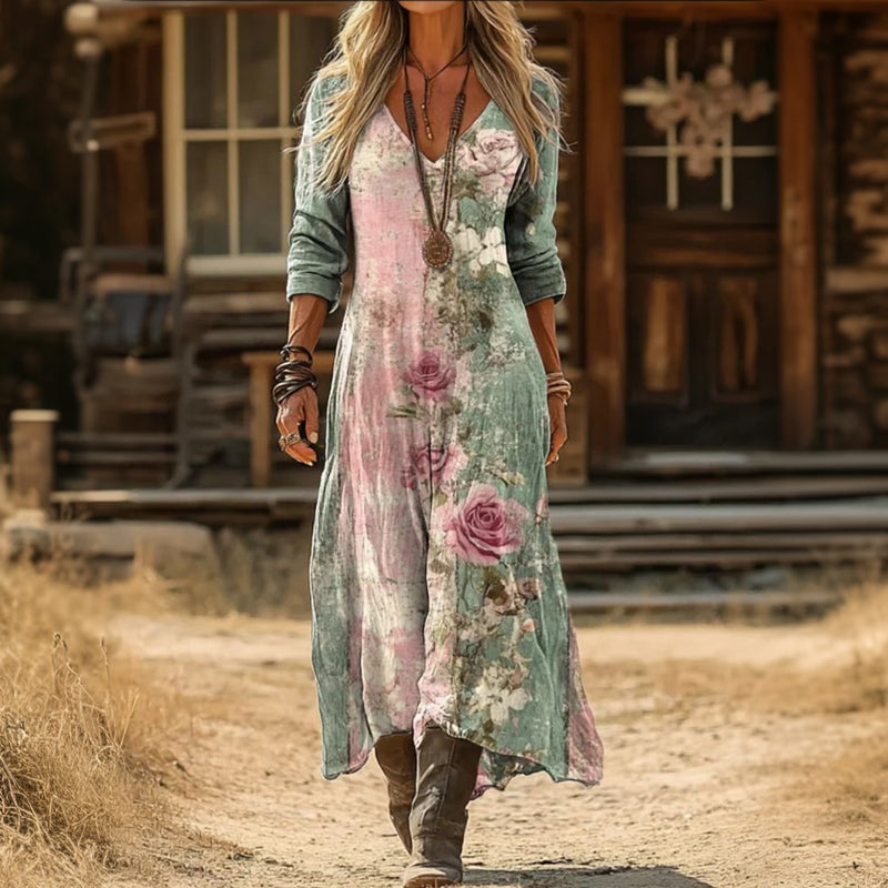 Mindy | Vintage-Inspired Long Sleeve Casual Dress