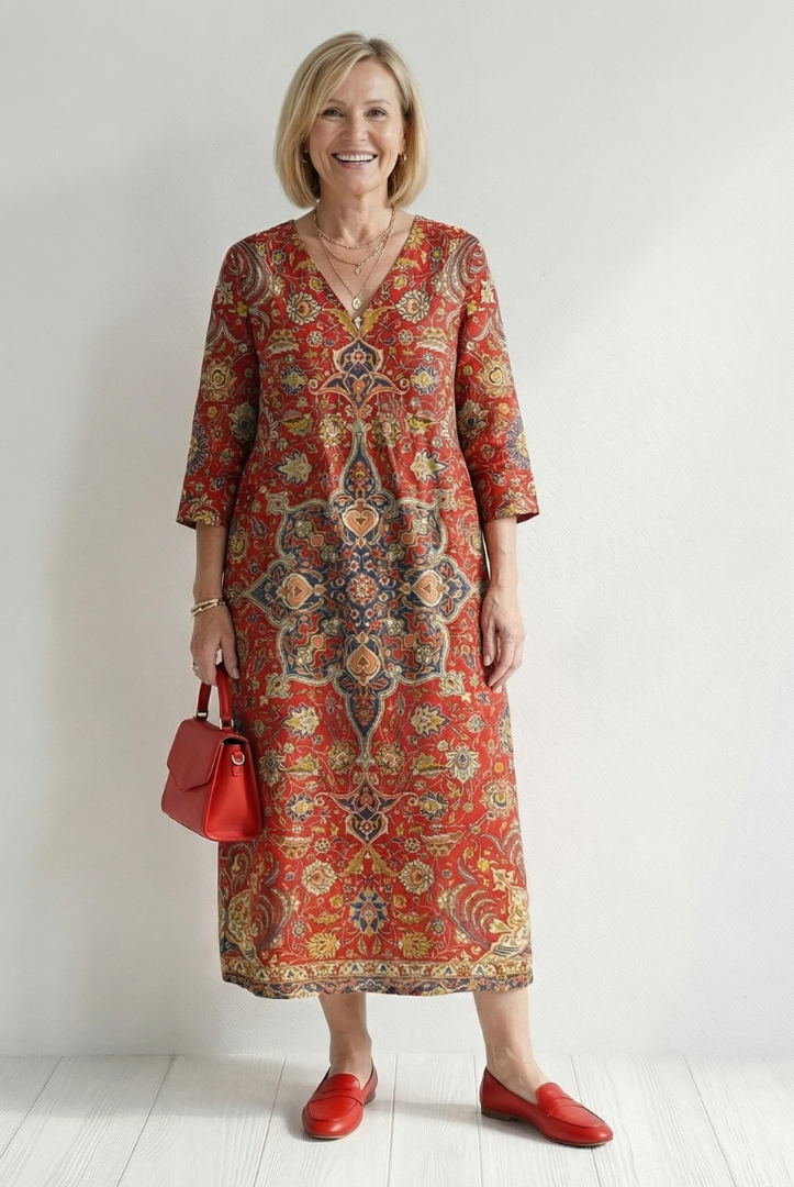 Blanca | Ease Patchwork Midi Dress