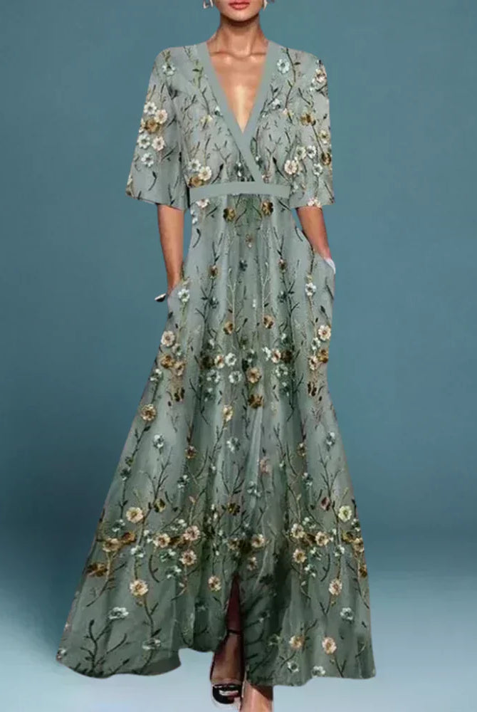 Cassie | Elegant Floral Wrap Dress
