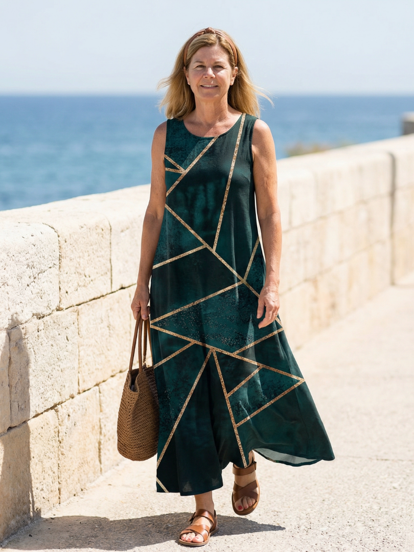 Kristin | Calm Tide Midi Dress