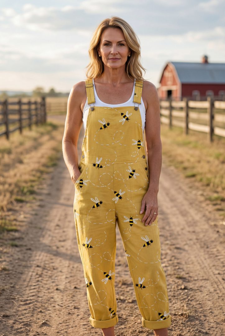 Pamela | Light Honeybee Jumpsuit