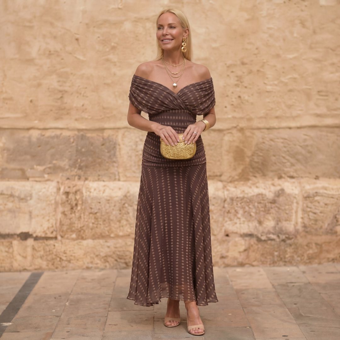 Mimi | Geometric Flow Dress
