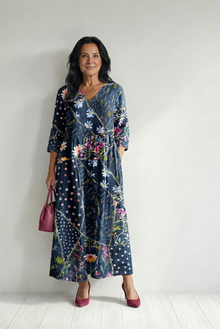 Jenni | Easy Gather Floral Midi Dress