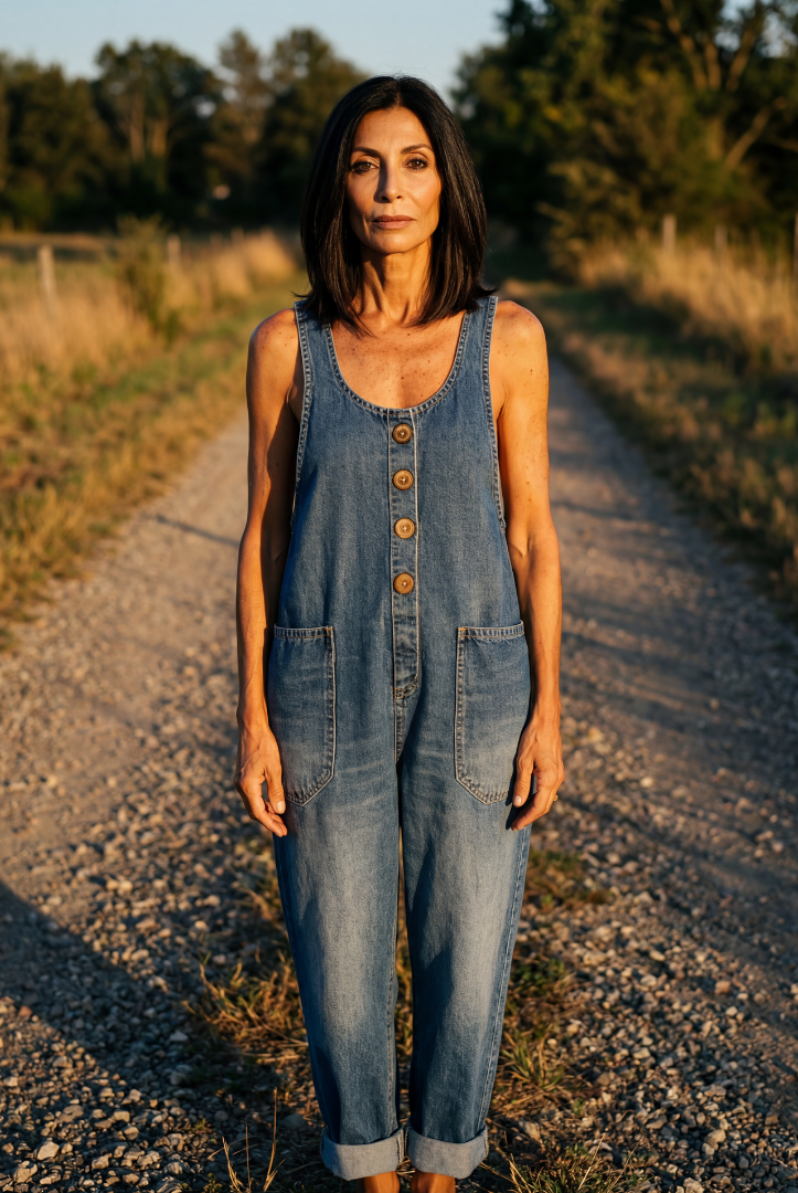 Frances | Rooster Motif Jumpsuit