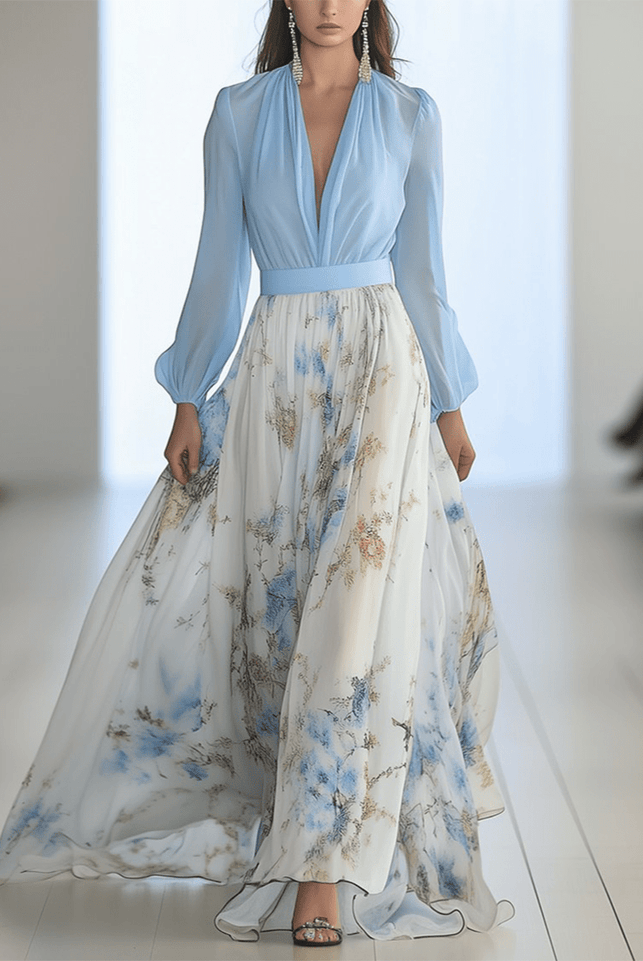 Nery | Elegant Floral Maxi Dress