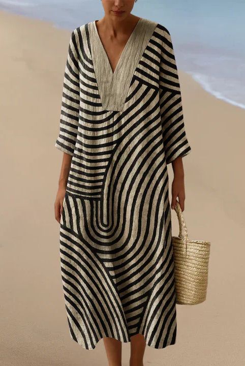 Belen | Monochrome Maxi Dress