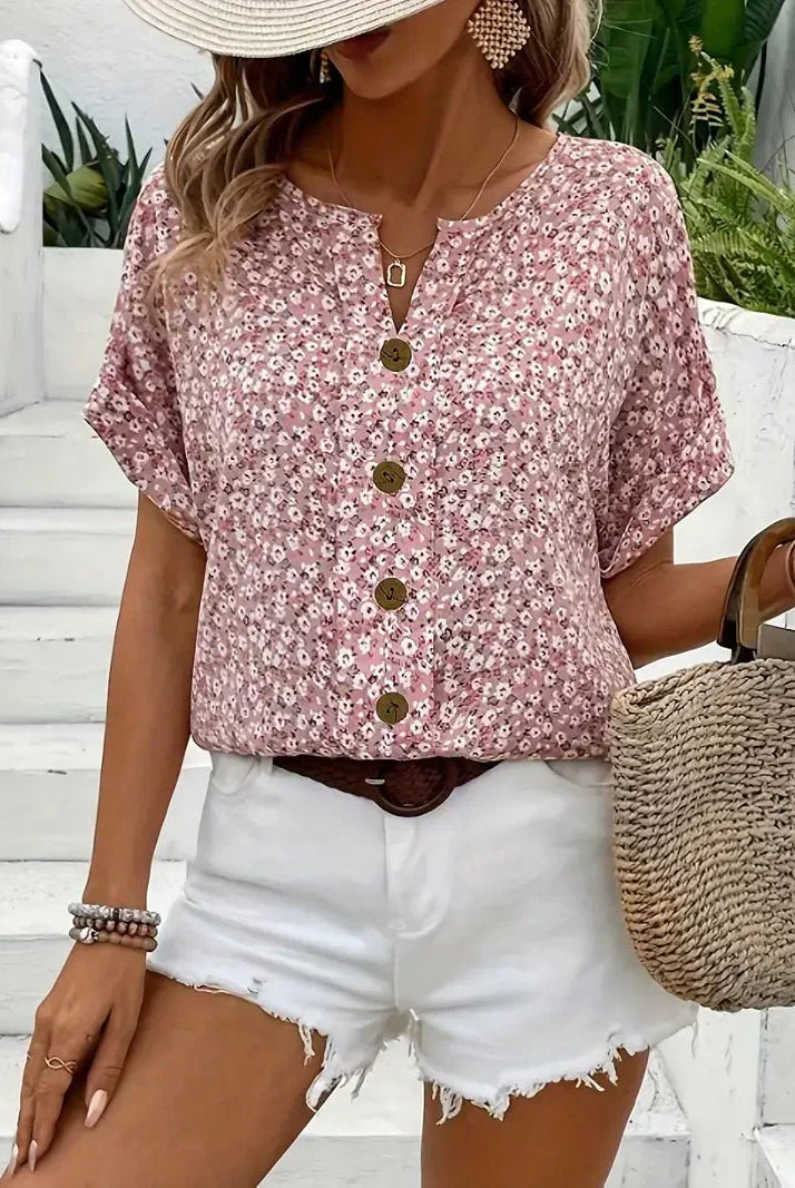Francisca | Wildflower Notch Blouse