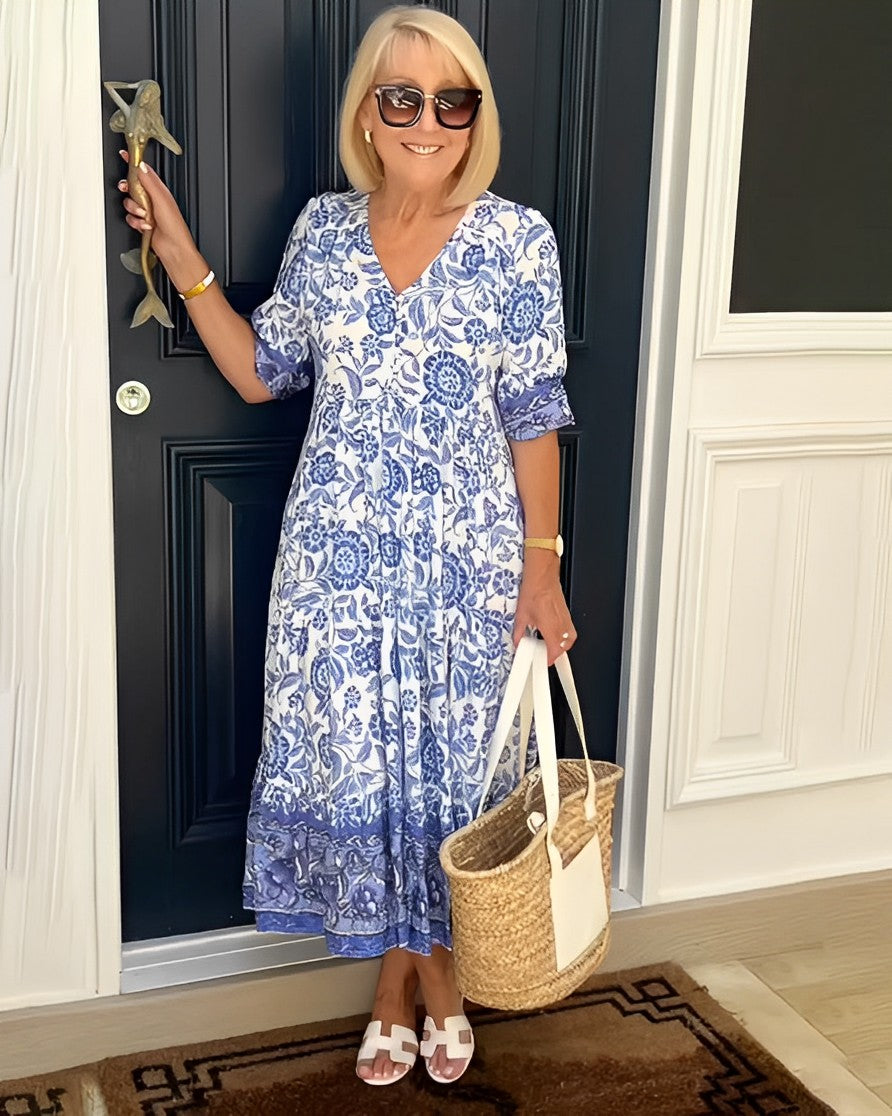 Kaitlin | Graceful V-Neck Floral