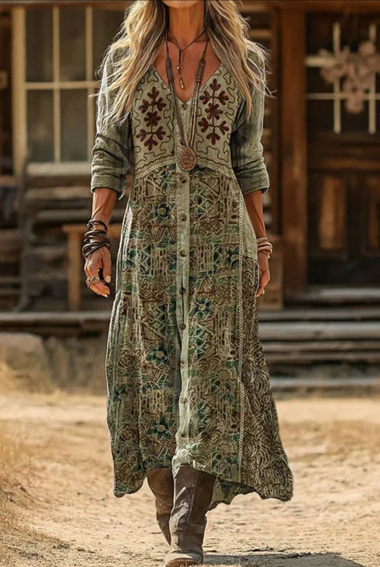 Shanna | Vintage-Inspired Long Sleeve Casual Dress