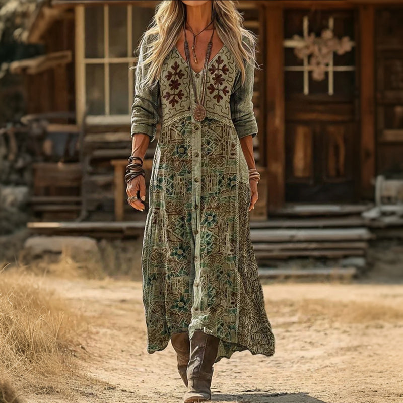 Shanna | Vintage-Inspired Long Sleeve Casual Dress
