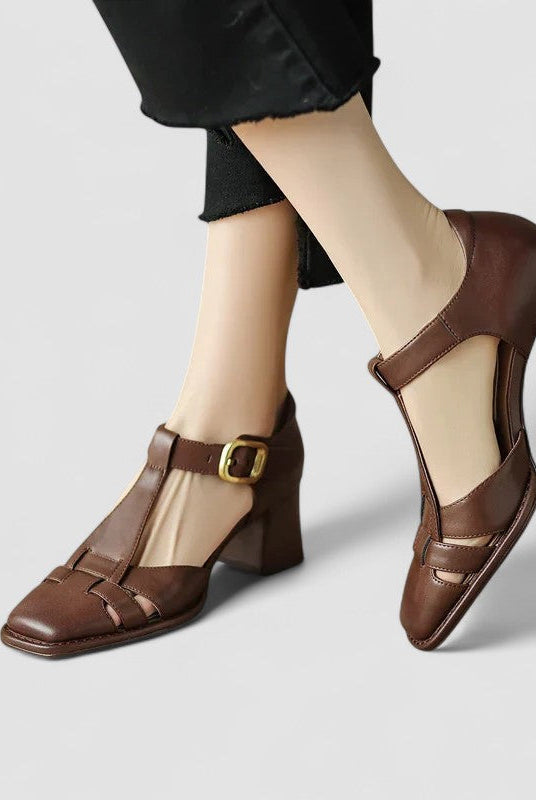 Tatyana | Orthopedic T-Strap Block Heels
