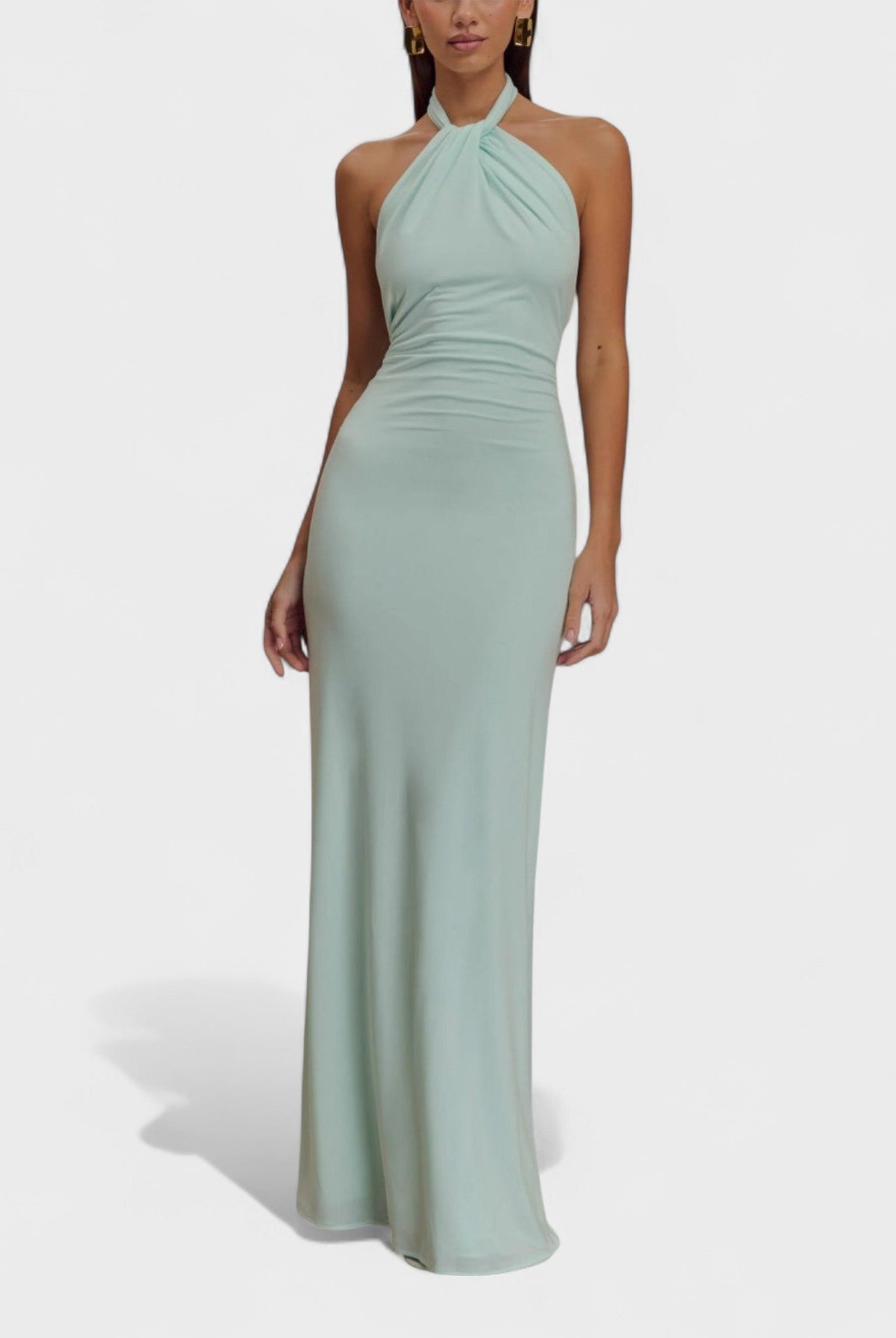 Faye | Sleek Halter Maxi Dress