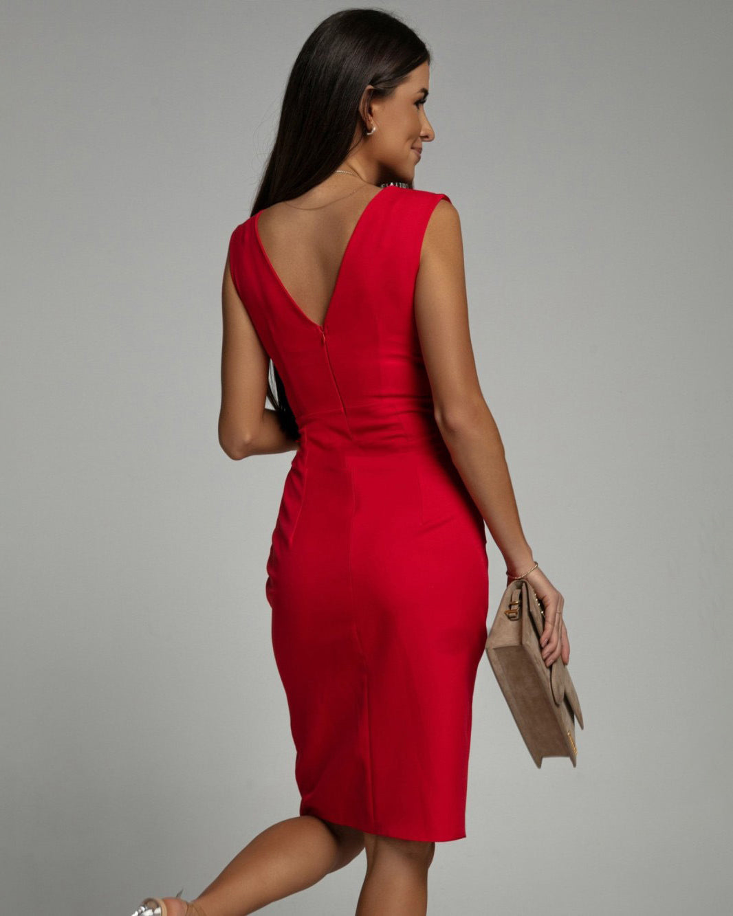 Mariam | Elegant V-Neck Slit Dress