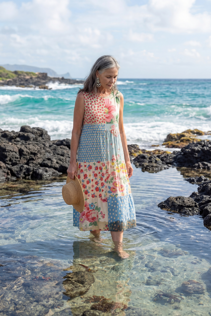 Tami | Coastal Floral Midi Dress