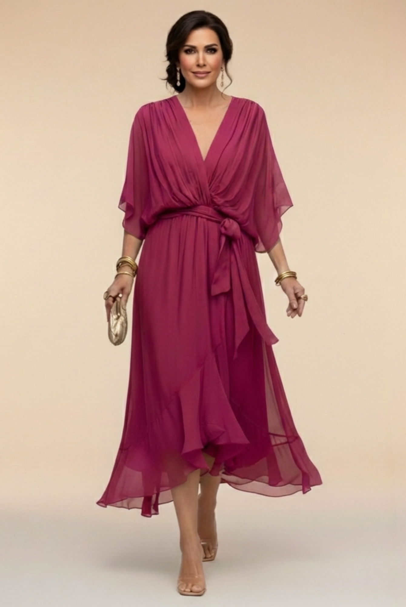 Elida | Effortlessly Flattering Dress-Dark Purple