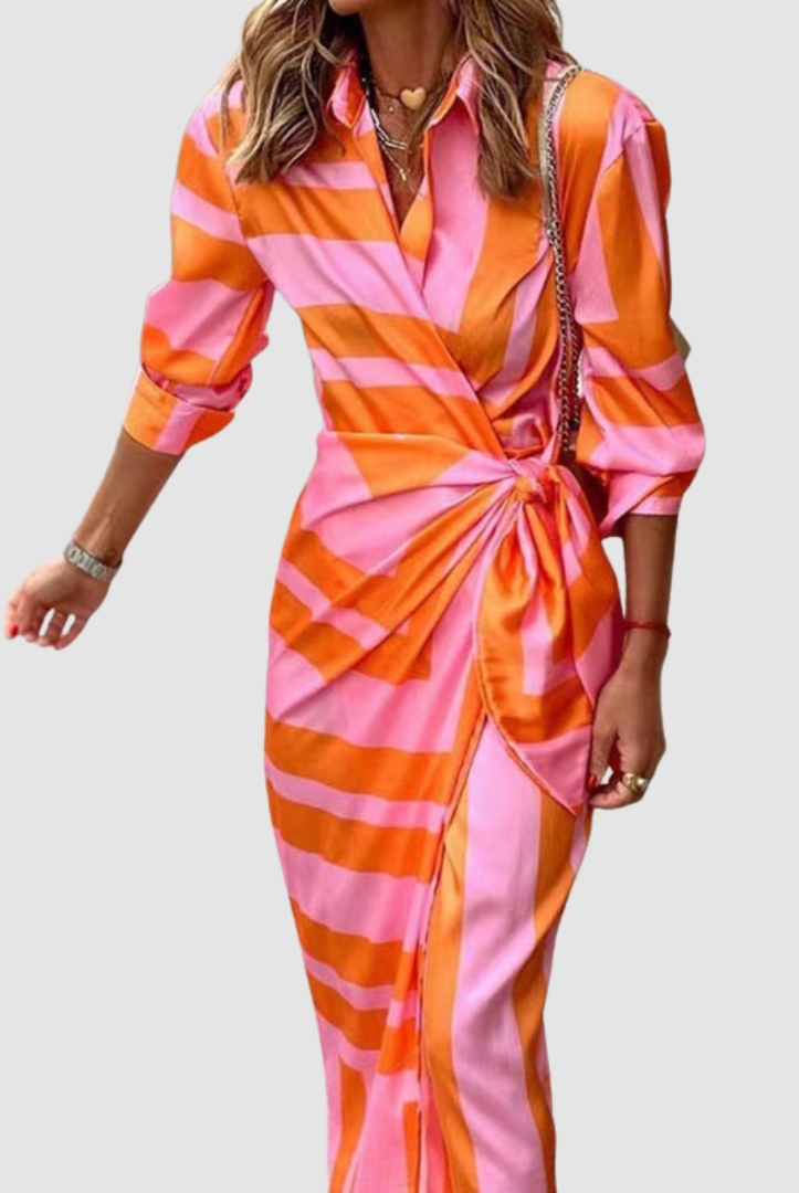 Tanya | Striped Midi Dress