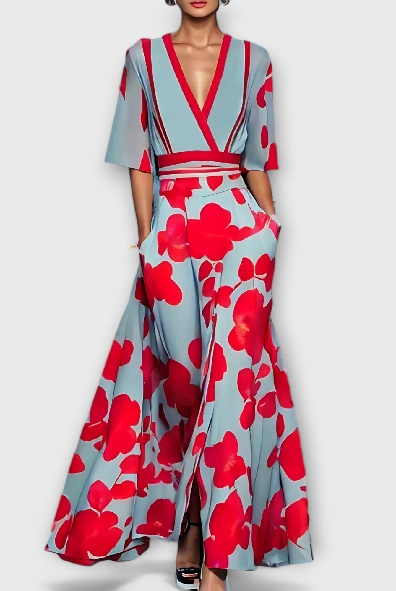 Chelsey | Elegant Floral Wallet Dress