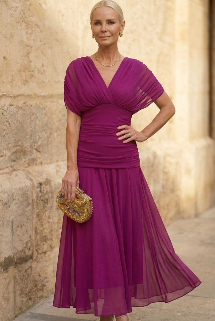 Graciela | Elegant Fuchsia Dress