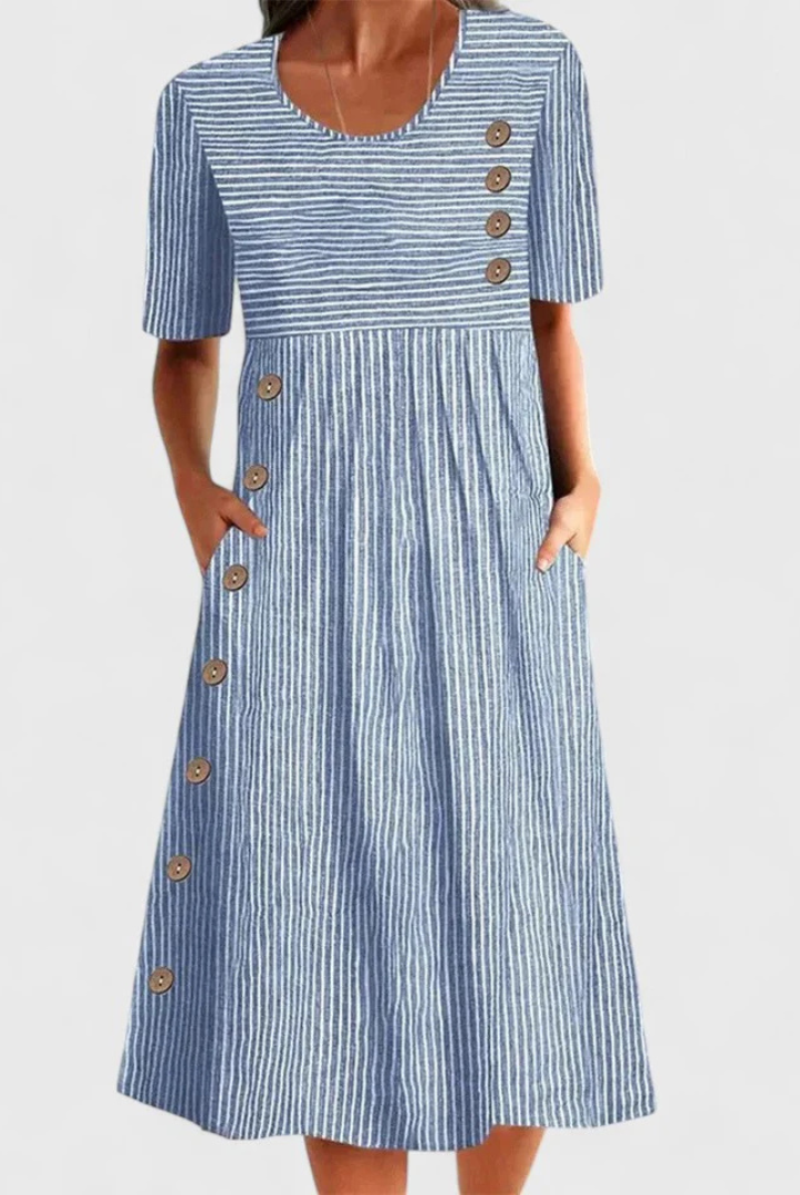 Marcy | Striped Midi Dress