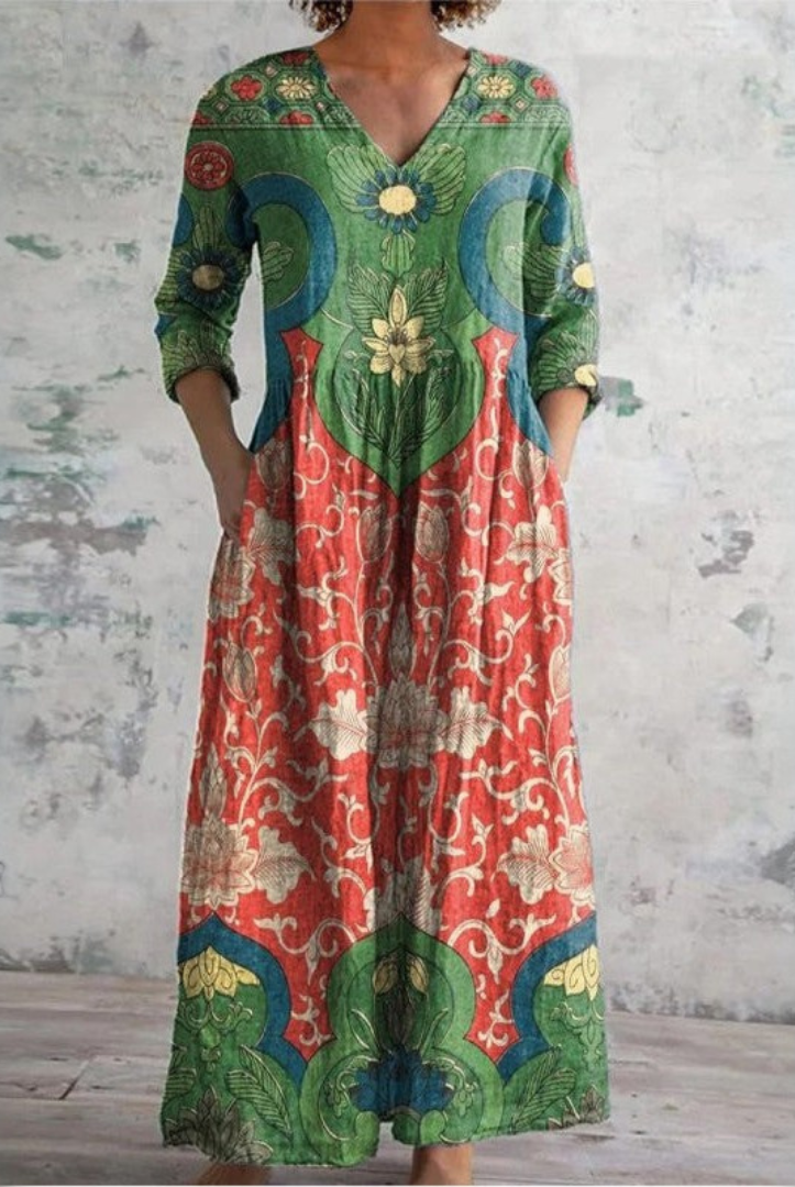 Johana | Vintage Floral Maxi Dress