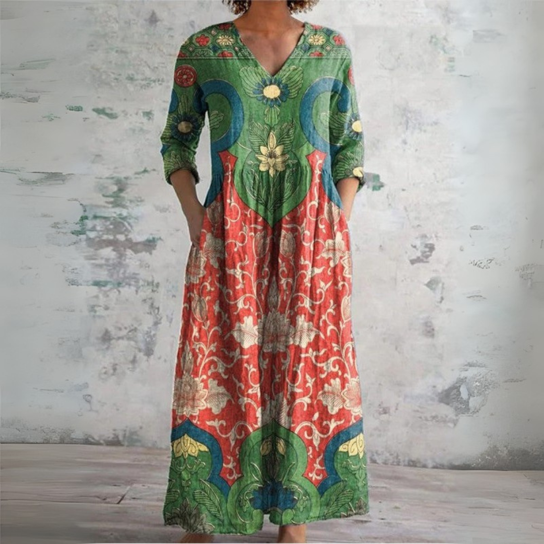 Johana | Vintage Floral Maxi Dress