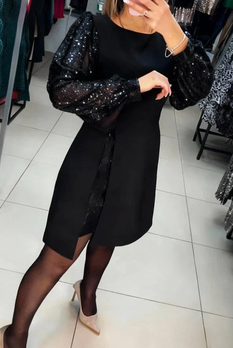 Brandi | Sophisticated Sequin Sleeve Dress