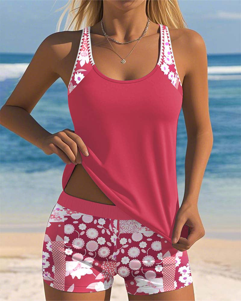 Lovely | Two-Piece Swimsuit with Comfortable Fit and Floral Beach Style