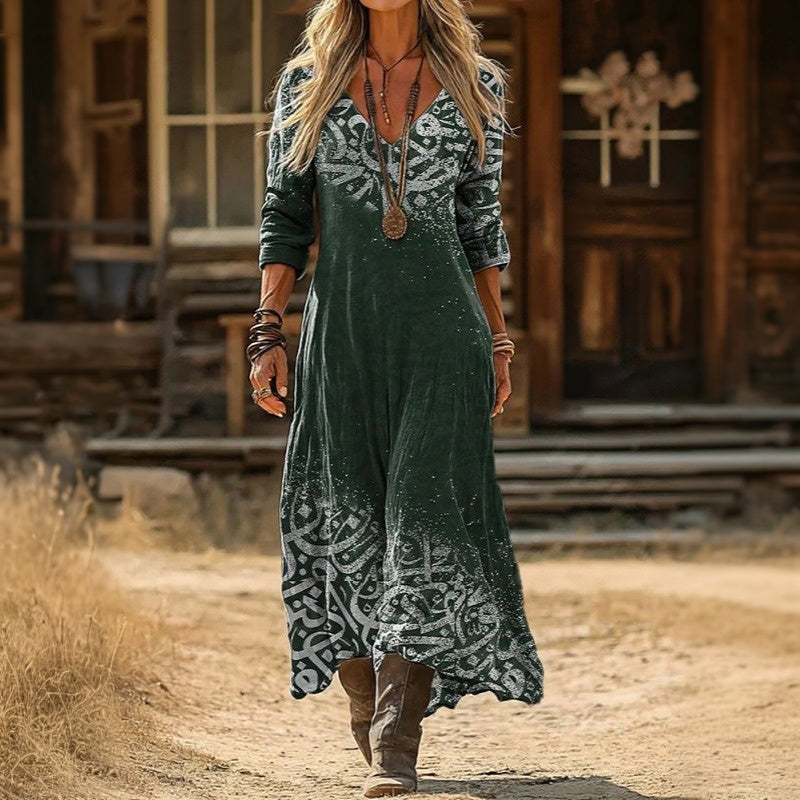 Mindy | Vintage-Inspired Long Sleeve Casual Dress