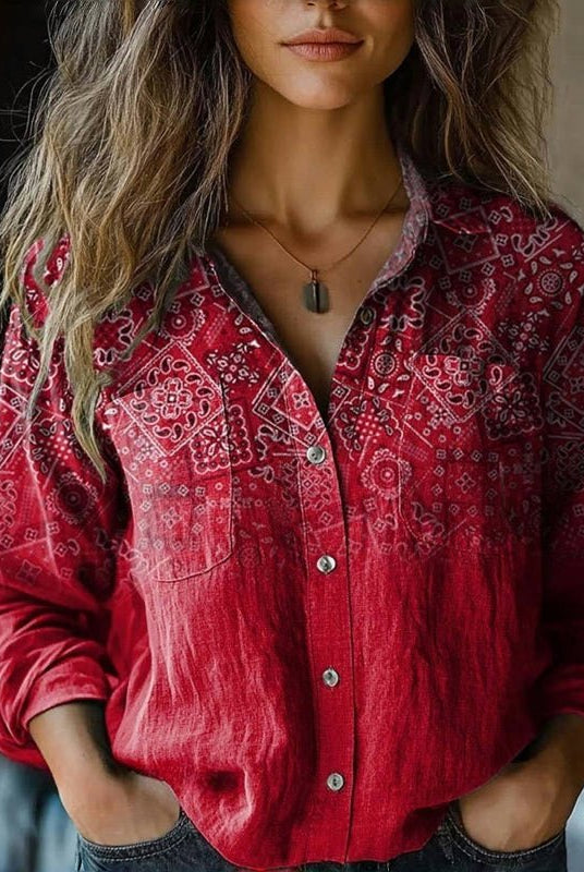 Gabby | Vintage Printed Blouse