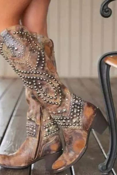 Haley | Western Knee-High Boots