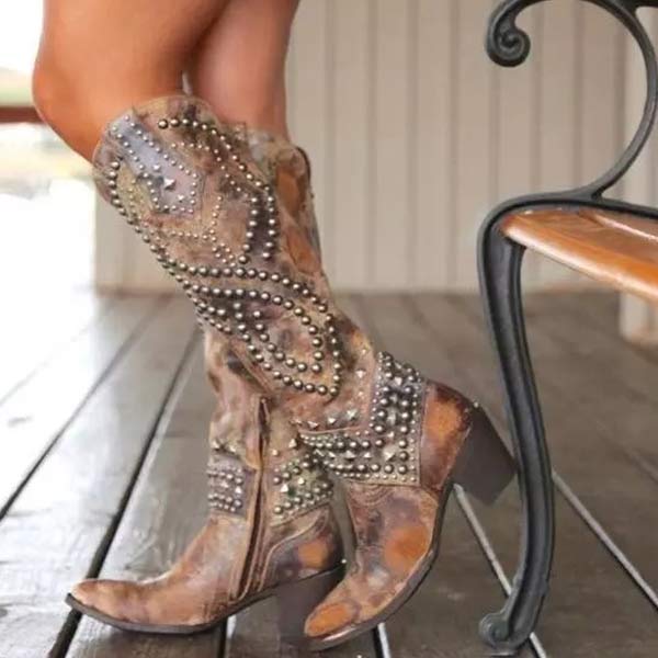 Haley | Western Knee-High Boots