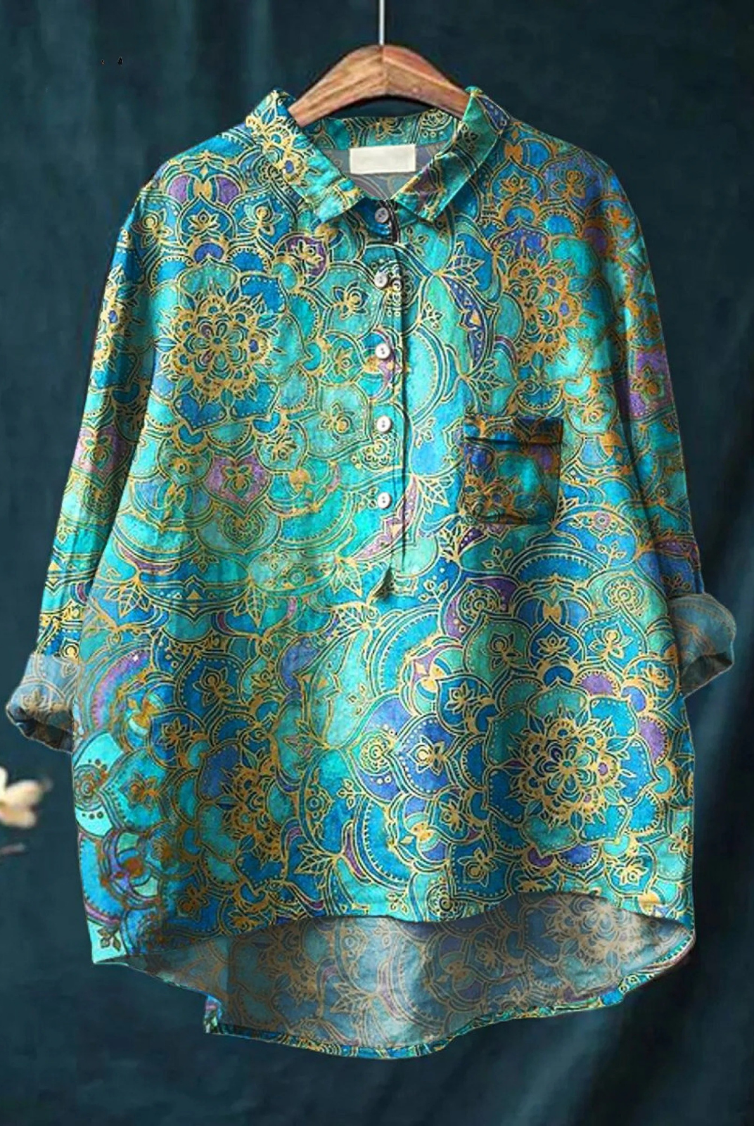 Rina | Women's Retro Art Print Casual Shirt