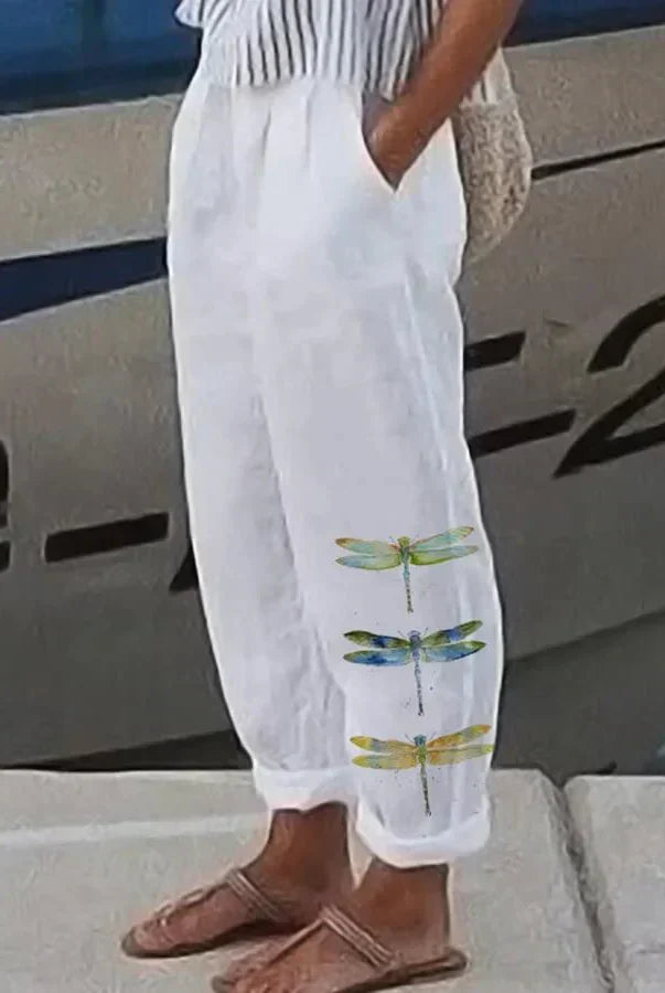 Keisha | Dragonfly Print Pants