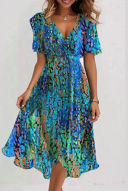 Lorena | Breezy Blue Midi Dress