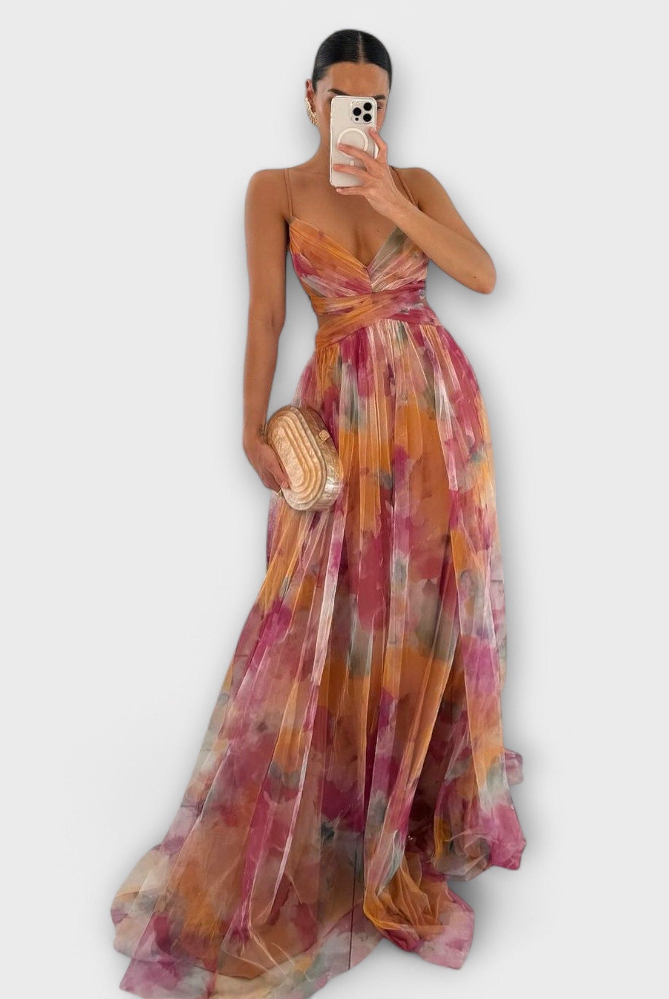 Aisha | Mesh Maxi Dress - Elegant and Figure-Shaping