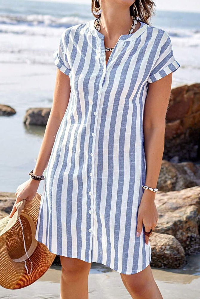 Corinne | Elegant Striped Dress
